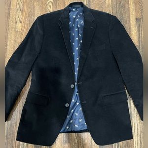 Black Lauren Ralph Lauren Blazer 42R with brown elbow patches